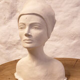 Woman bust in plaster