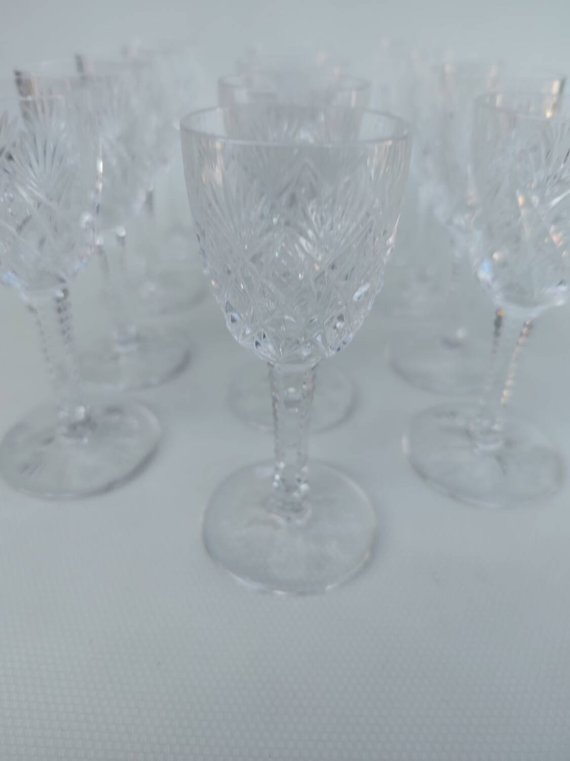 12 Saint Louis crystal liqueur glasses, Florence model.