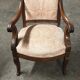 Fauteuil empire à cross