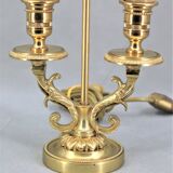 Louis XVI style gilded bronze bouilotte lamp