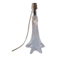 Foot lamp twisted in crystal or glass