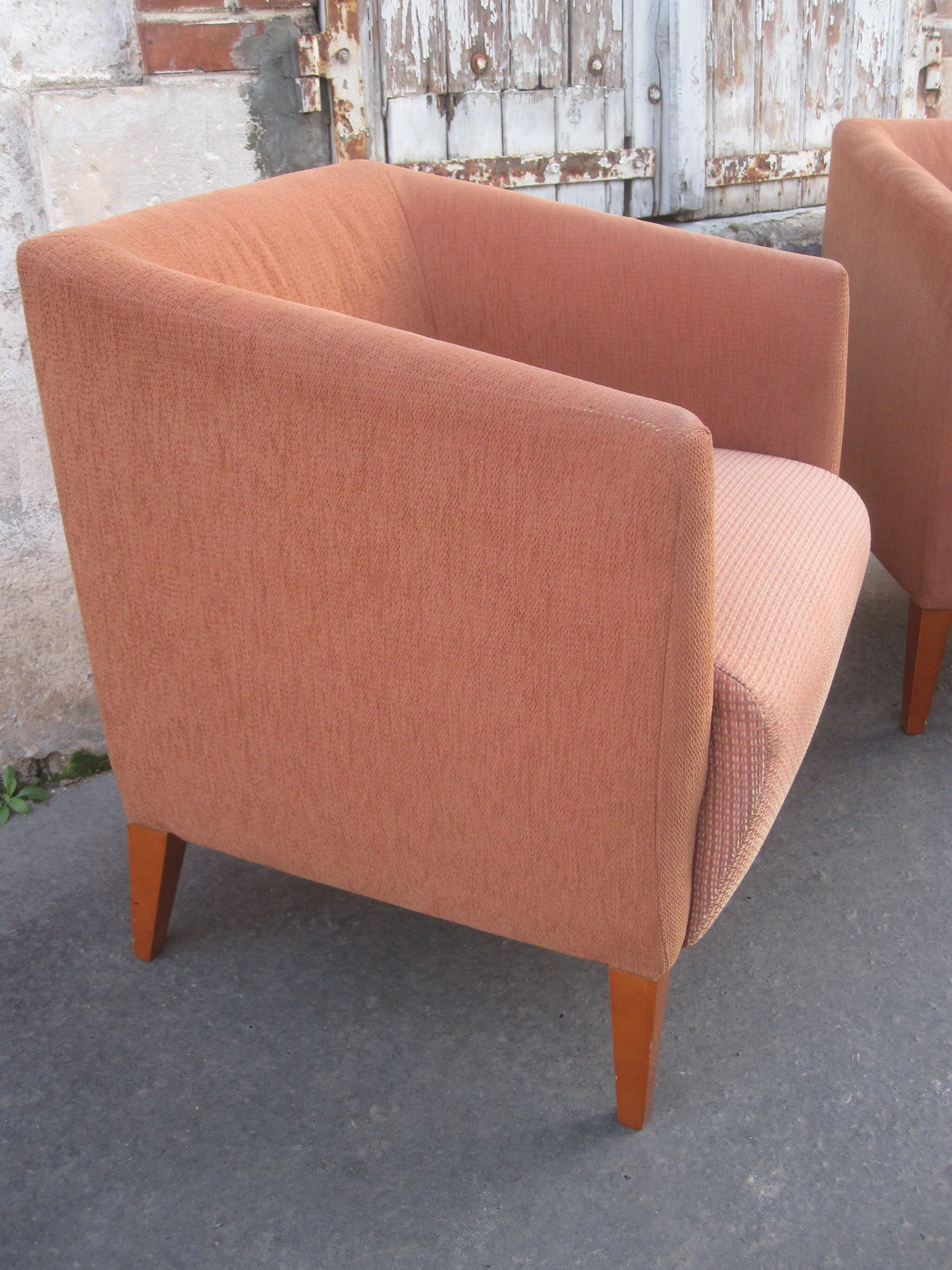 Pair of club style armchairs