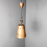 Brutalist copper pendant light, 1970s