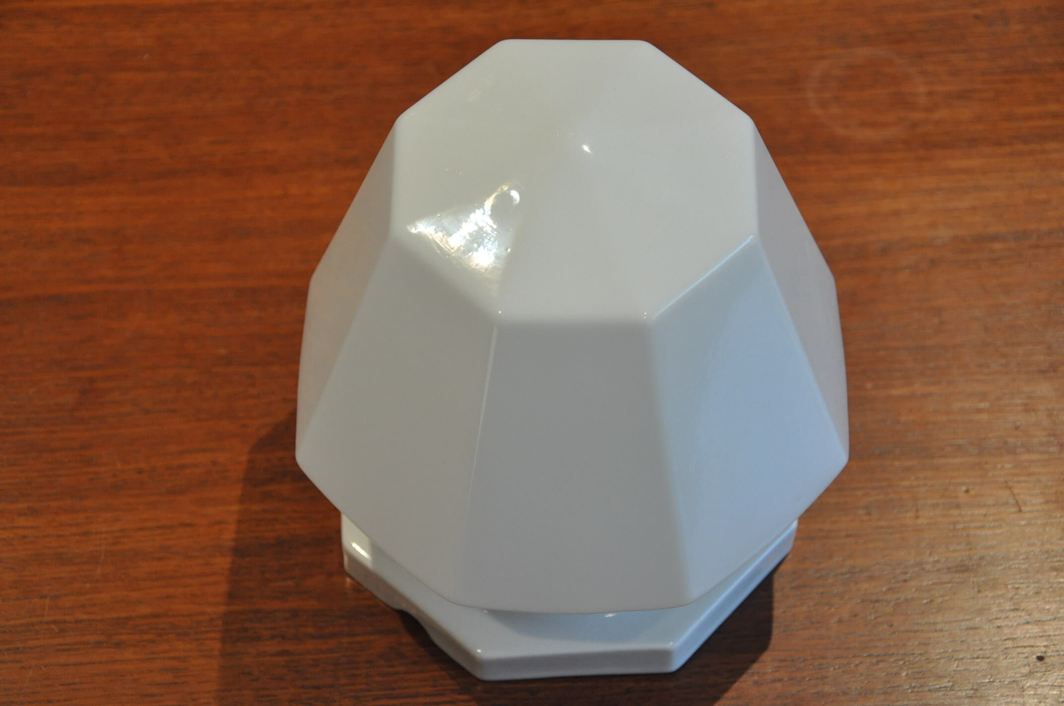 Vintage opaline and porcelain ceiling lamp