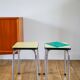 Pair of yellow formica stools, 1970