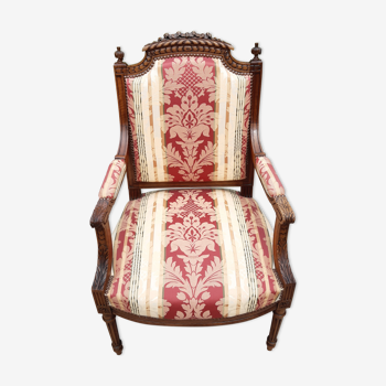 Walnut chair, LouisXVI style, late 19th