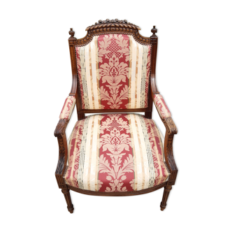 Walnut chair, LouisXVI style, late 19th