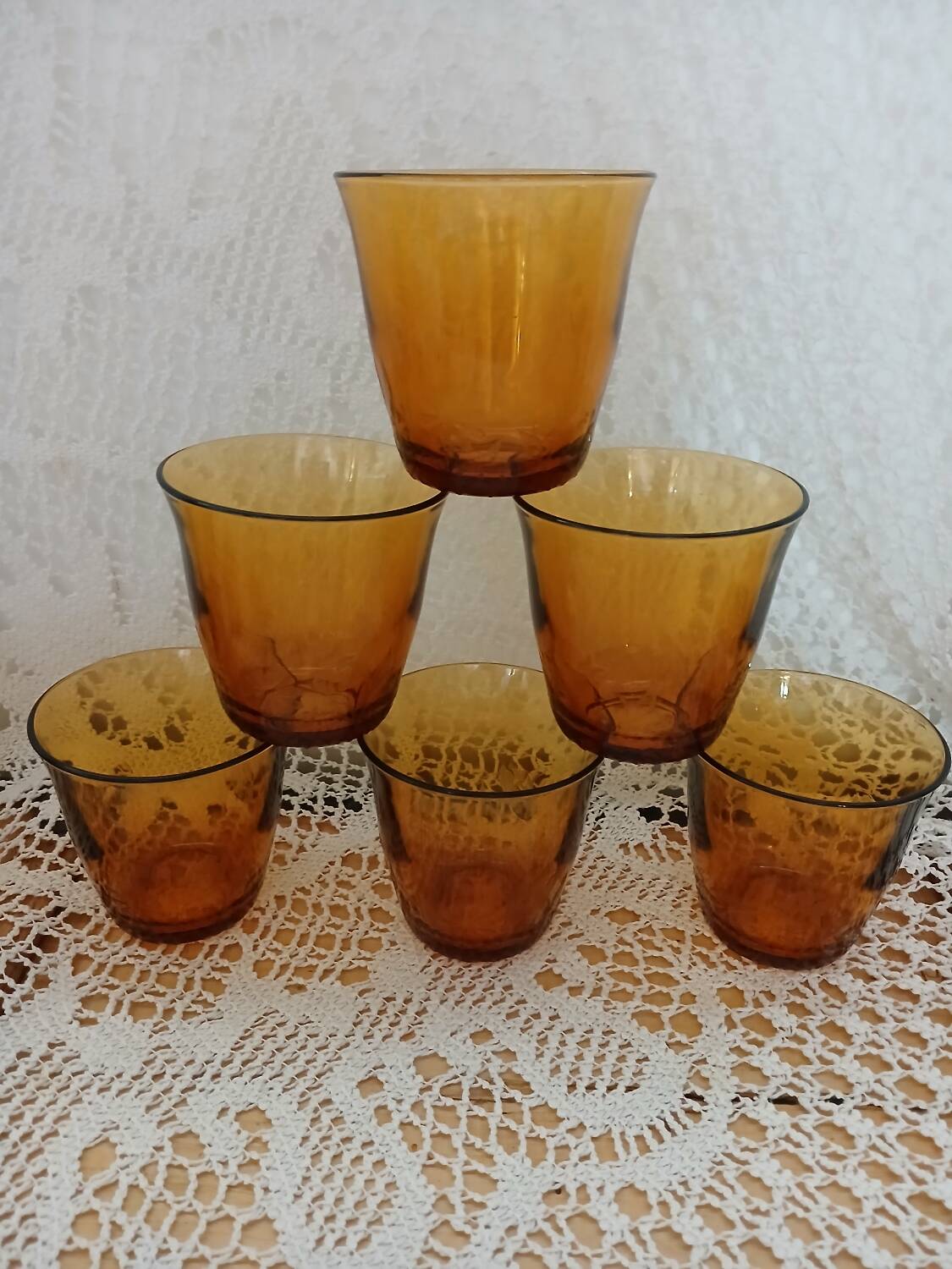 12 antique Vereco water glasses