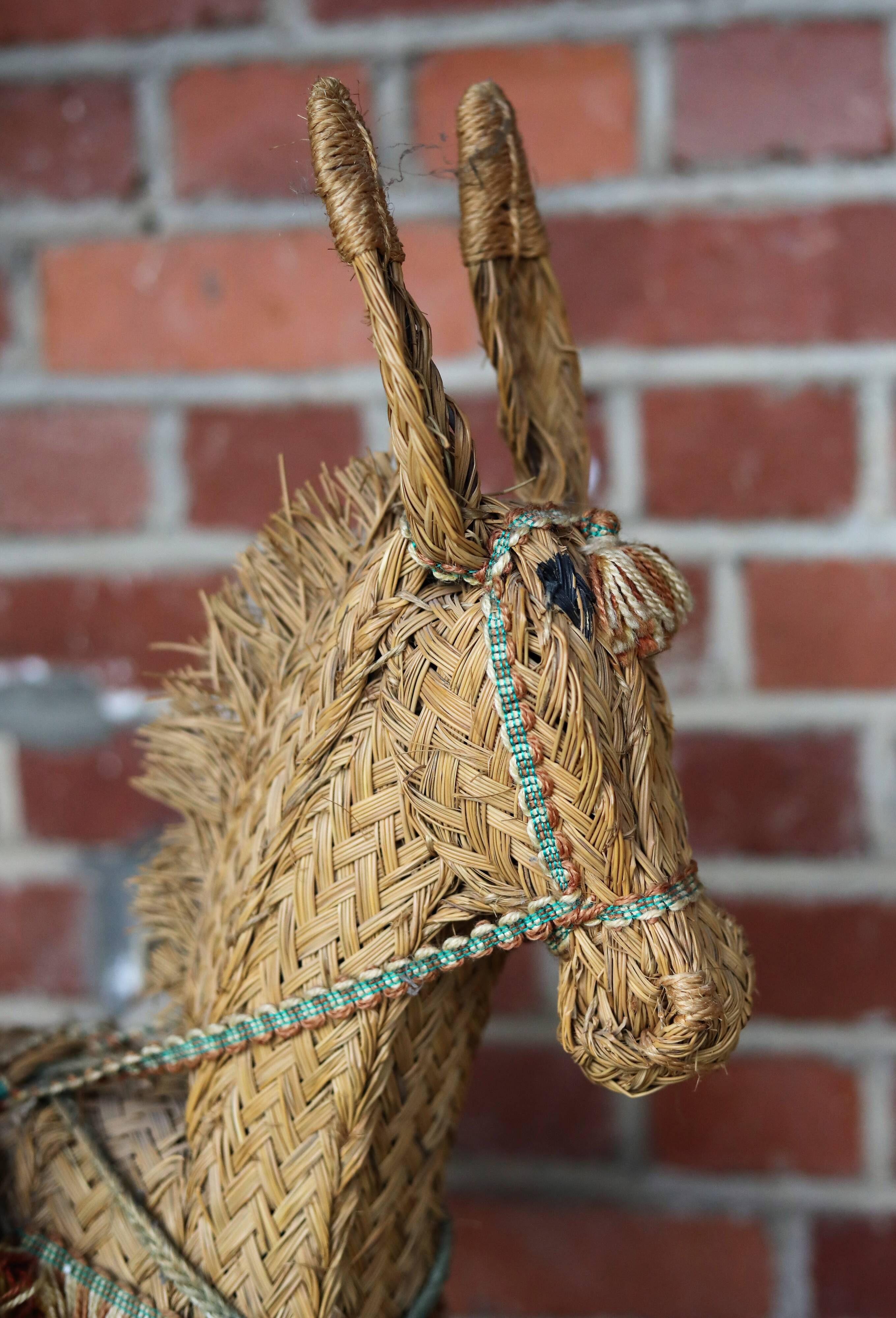Provençal donkey in rattan