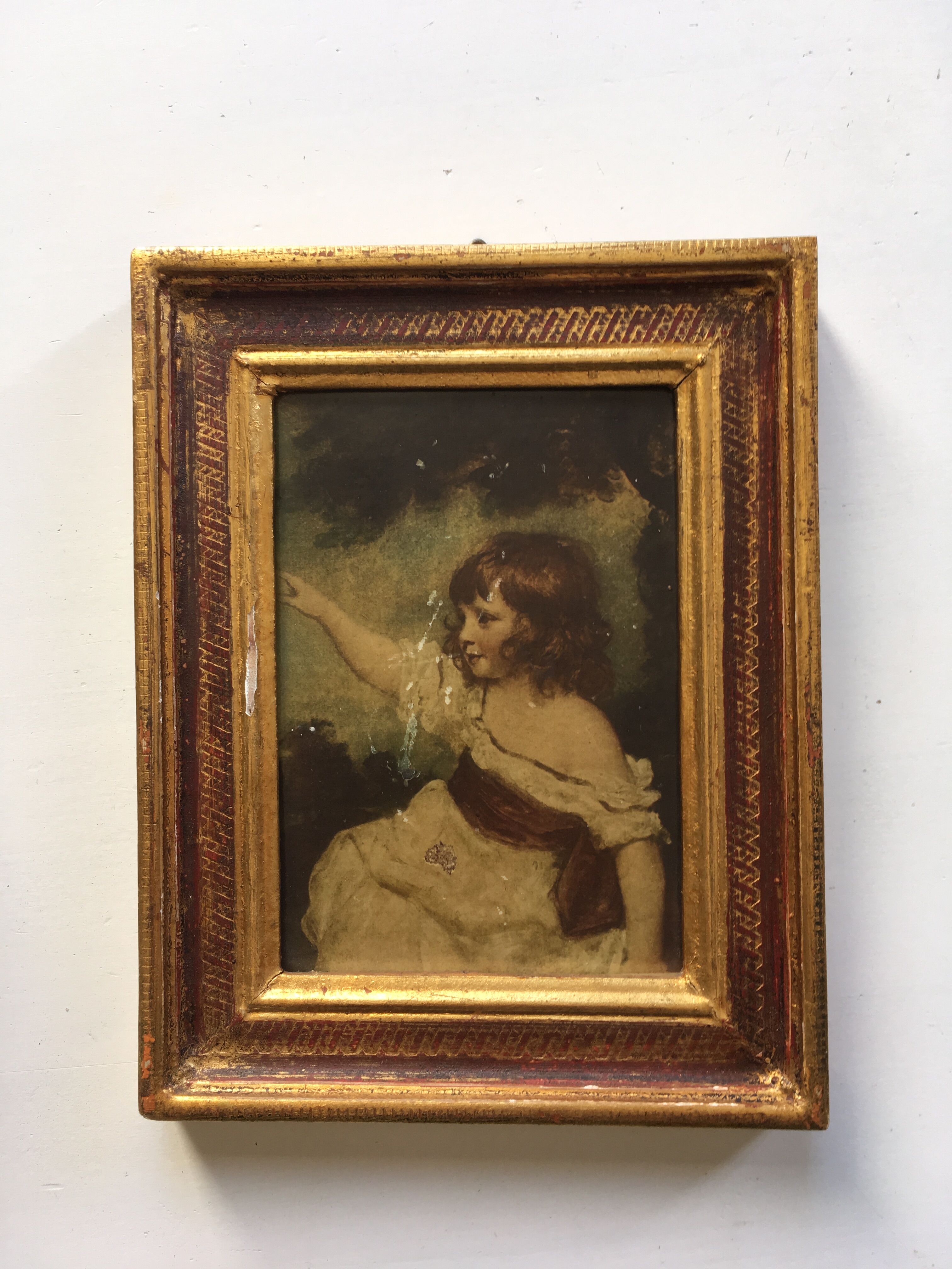 Assortment of 3 old paintings with children