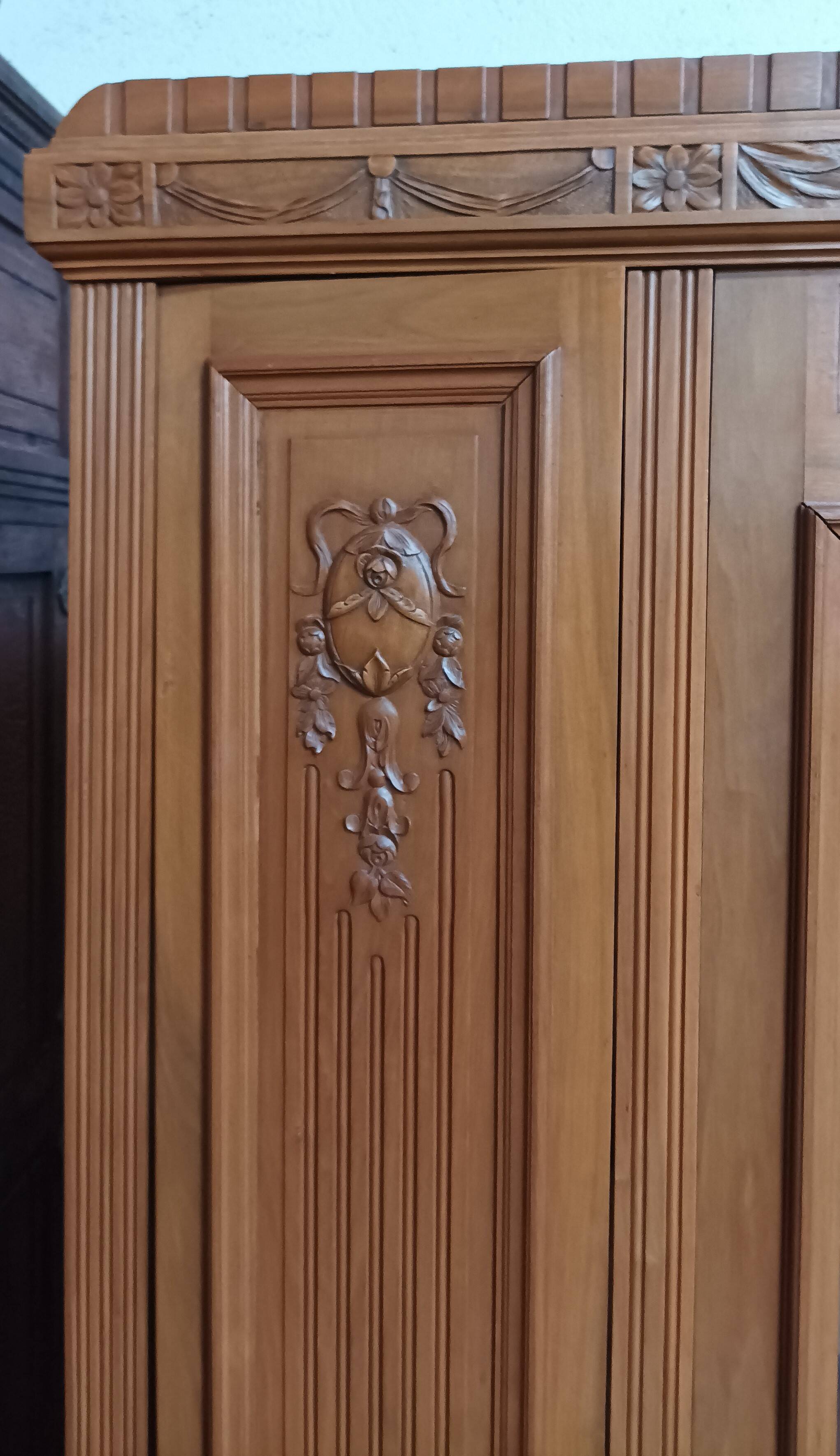 Art Deco walnut bookcase