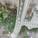 Beautiful antique wooden console with a marble top in Louis XVI style.
