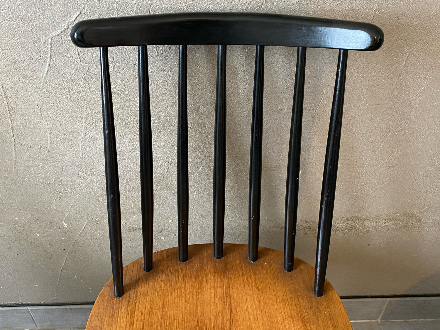 3 vintage Fanett chairs, Tapiovaara model, Stol Kamnik edition