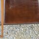 Vintage double wooden side table with copper base from the 50s