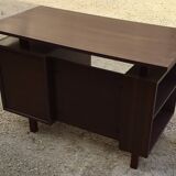 1980s mahogany veneered desk