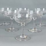 SUITE OF 6 CUPS TO CHAMPAGNE SAINT LOUIS MODEL SAPHO IN CRISTAL