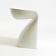 White stool by Winfried Staeb from the 1970s for the Form + Life Collection