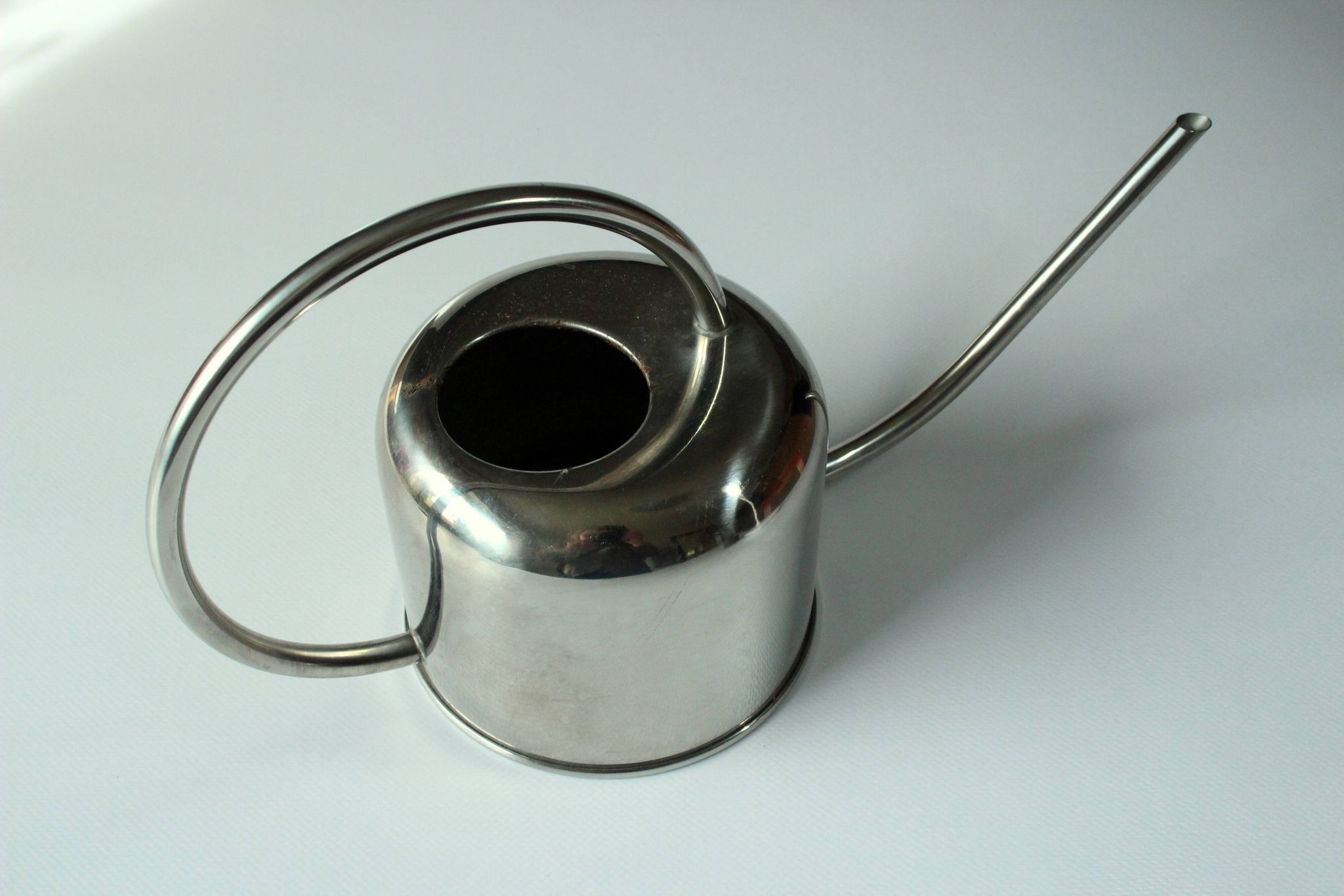 Stainless steel watering can, ideal for orchids and cactus, vintage from the 80s