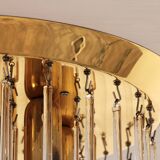 Set of two J.T. Kalmar Murano Raindrop hanging lamps, 1970 Austria