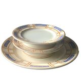 3 plats de service Longwy Carmen jaune