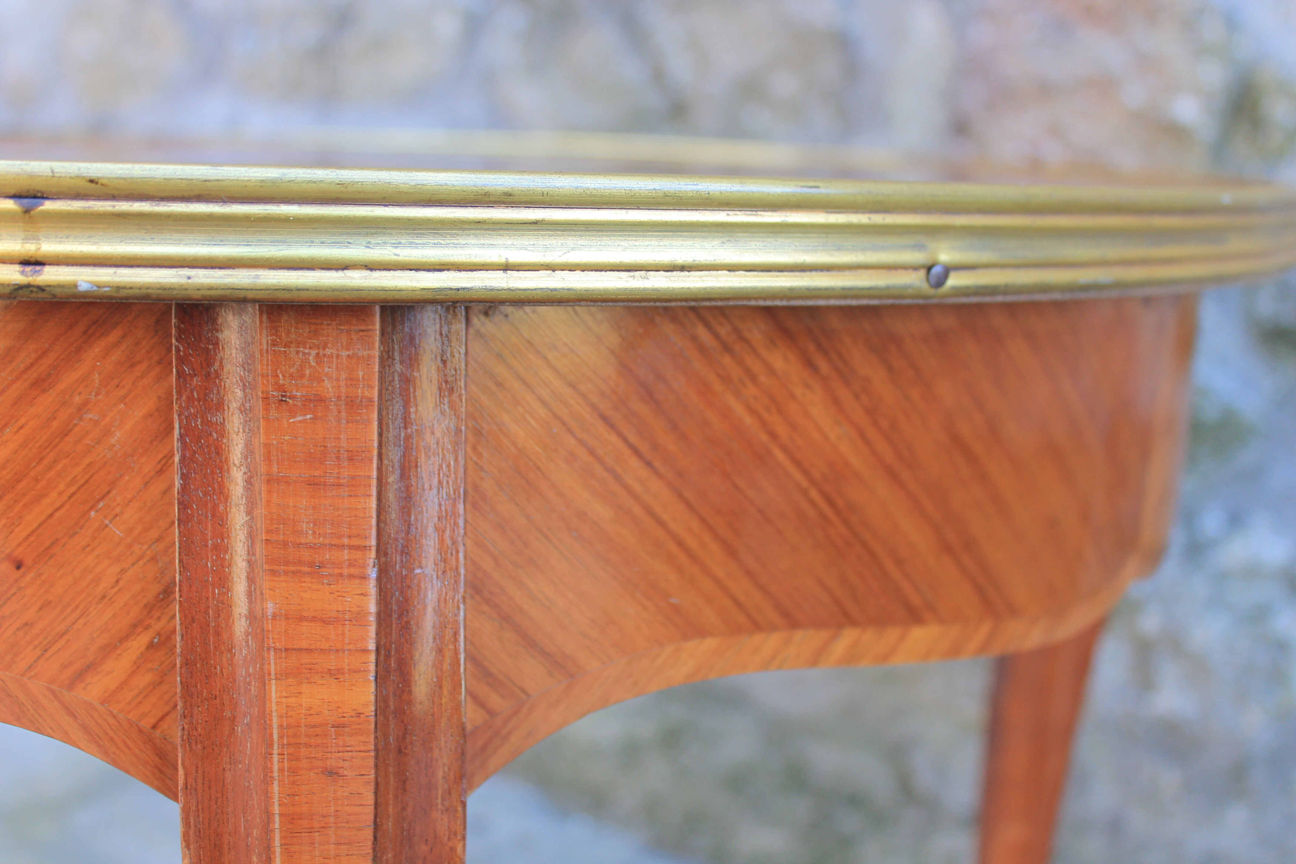Side table in marquetry