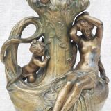 Art-nouveau sculpture signed " hyppolite moreau "