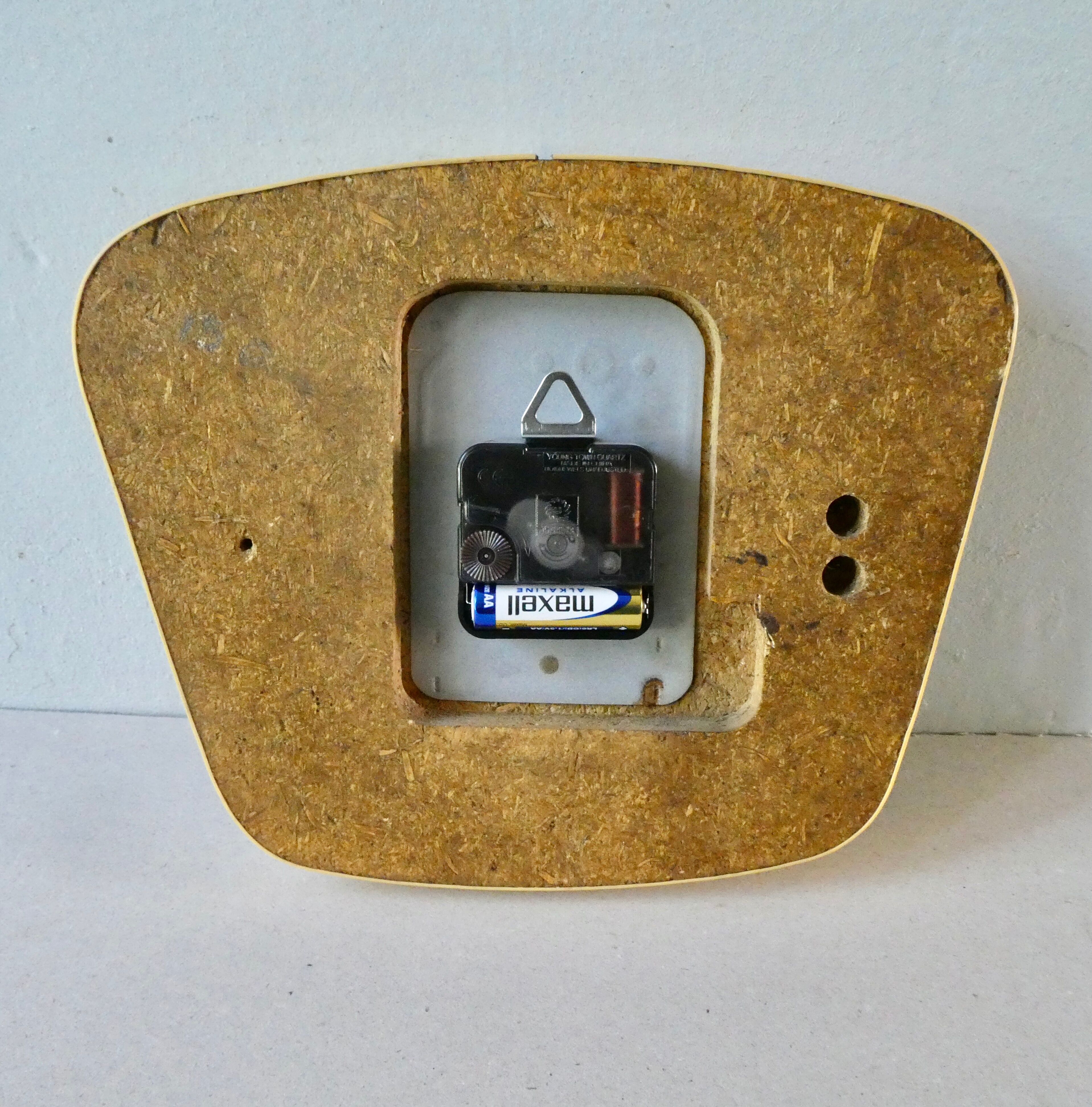 Pendulum, jaz wall clock, 60s, black formica