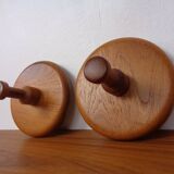 Danish Teak Hooks, 1960s, Set of 2