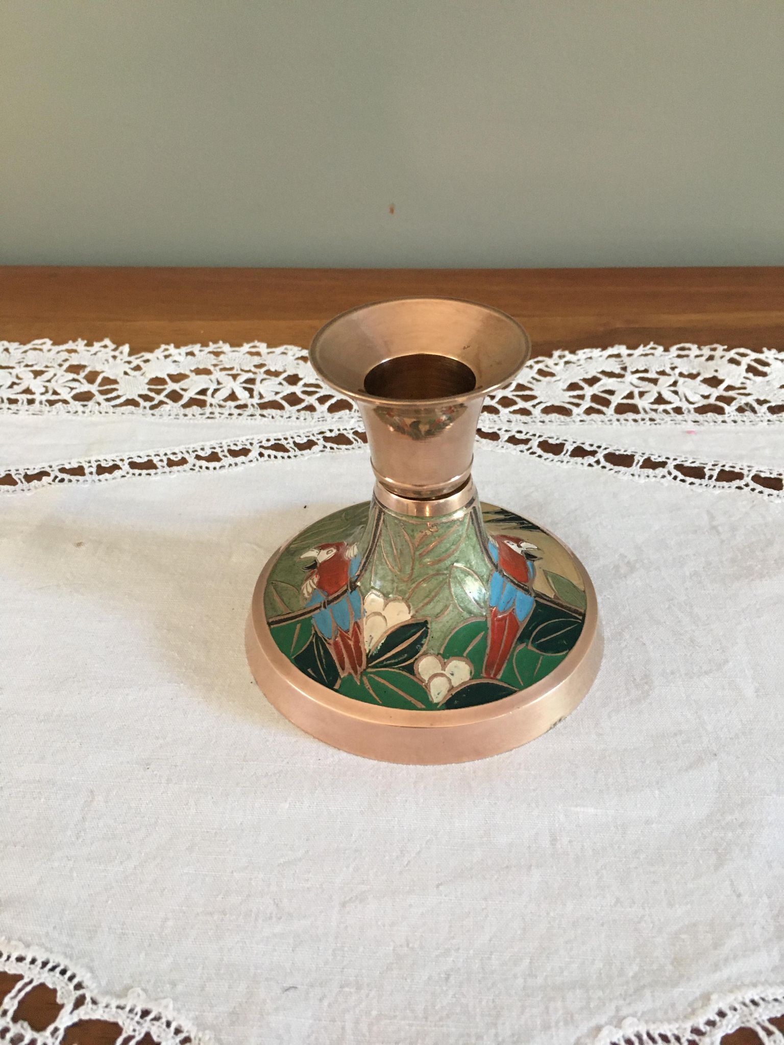 Hand-painted candle holder