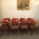 8 fauteuils bistrot anciens