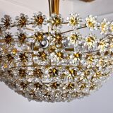 Floral chandelier in crystals cut by Bakalowits and Söhne, Austria, 1970