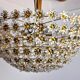Lustre floral en cristaux taillés par Bakalowits et Söhne, Autriche, 1970