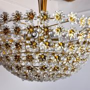 Floral chandelier in crystals cut by Bakalowits and Söhne, Austria, 1970