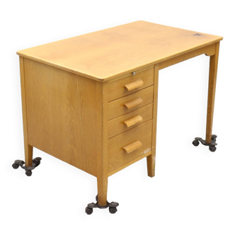 Vintage oak desk 1960 Sweden