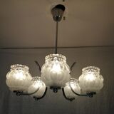 Art deco chandelier with 5 arms of light