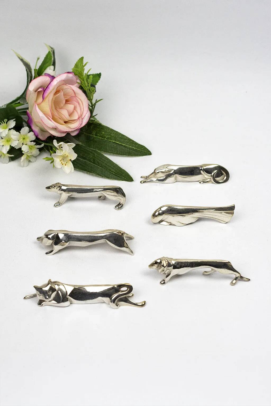 Art Deco animal knife rests Gallia Christofle, Eugène Volynkine