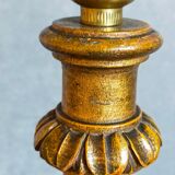 Lamp foot turned carved antique patina