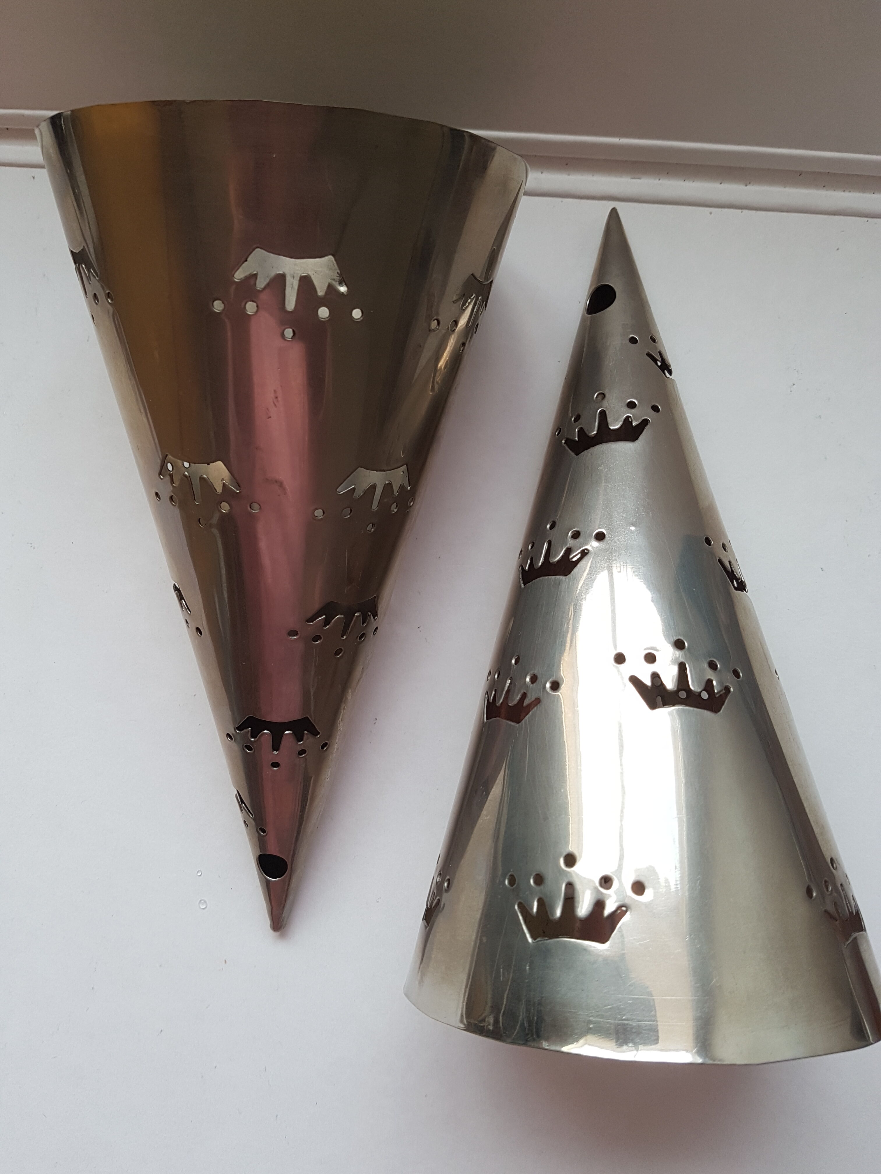 pair of photophores cones stainless noel