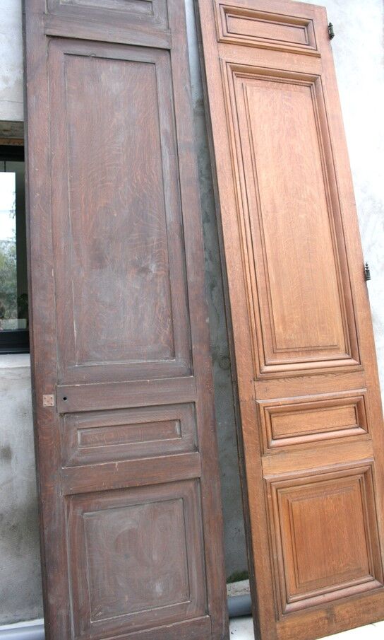 Double porte ancienne en chêne 2,89 m