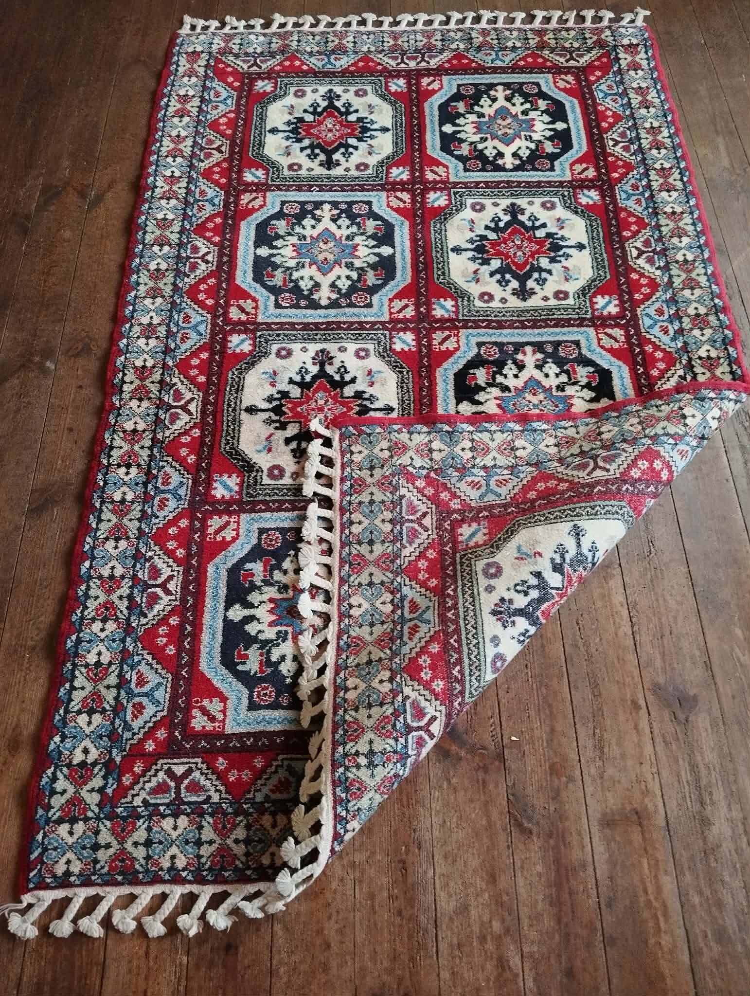 Handmade Berber Carpet Fes 207x124cm