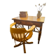 Bureau en rotin vintage