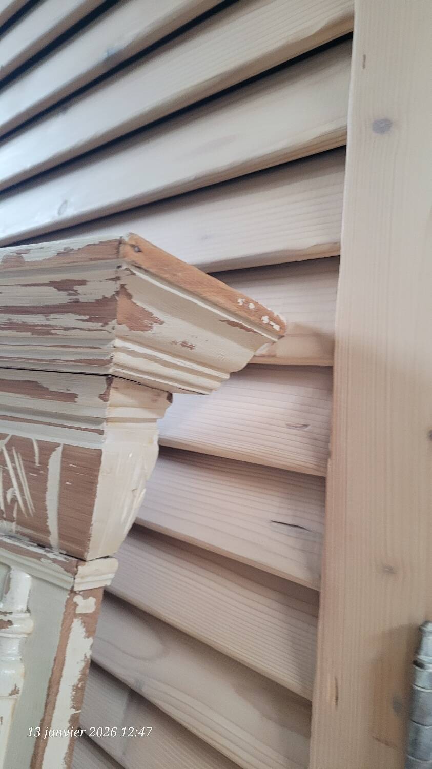 Antique wooden mirror