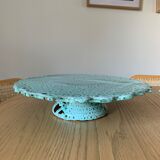 Plat sur pied vert turquoise