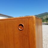 Scandinavian teak row 4 sliding doors - 60s