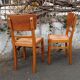 Paire de chaises paillées années 50