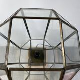 Lampe en laiton et verre