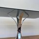 1970s Mid-century steel chrome and smoked glass dining table
