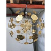 Handmade Hammered Sputnik Chandelier in Gold
