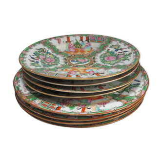 Ensemble de 8 assiettes Chinoises Chine début XXè siècle