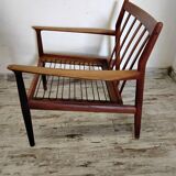 Vintage Scandinavian bench and armchairs for Glostrup 1960